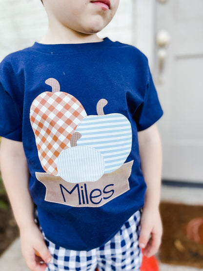 Boys Pumpkin Trio Personalized Tshirt