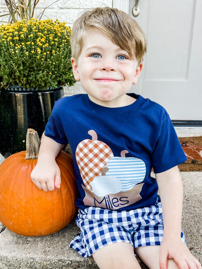 Boys Pumpkin Trio Personalized Tshirt