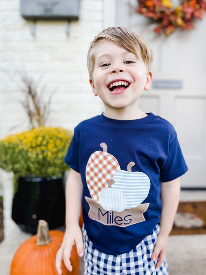 Boys Pumpkin Trio Personalized Tshirt