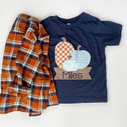 Boys Pumpkin Trio Personalized Tshirt