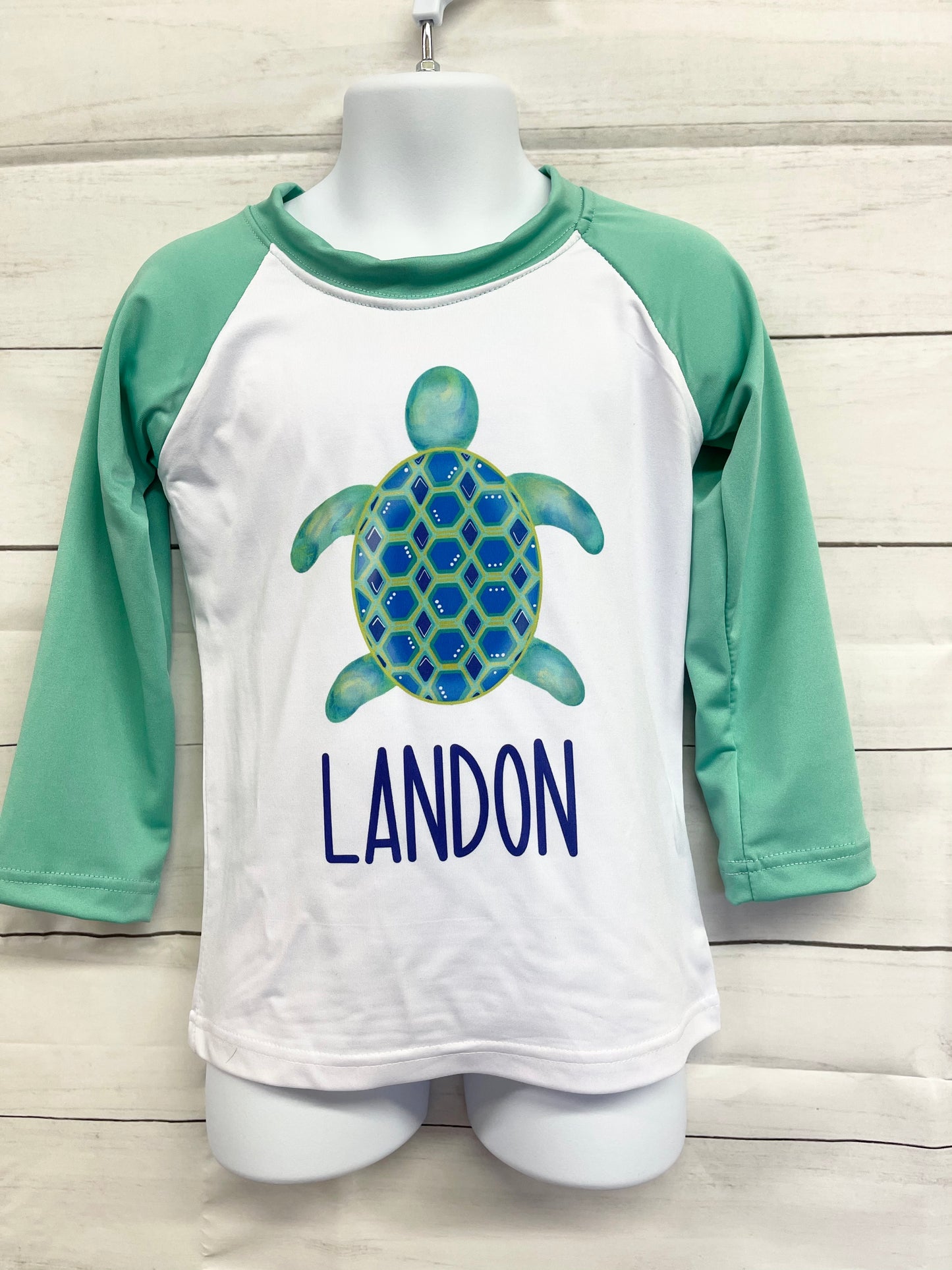 Sea Turtle Personalized Rash Guard