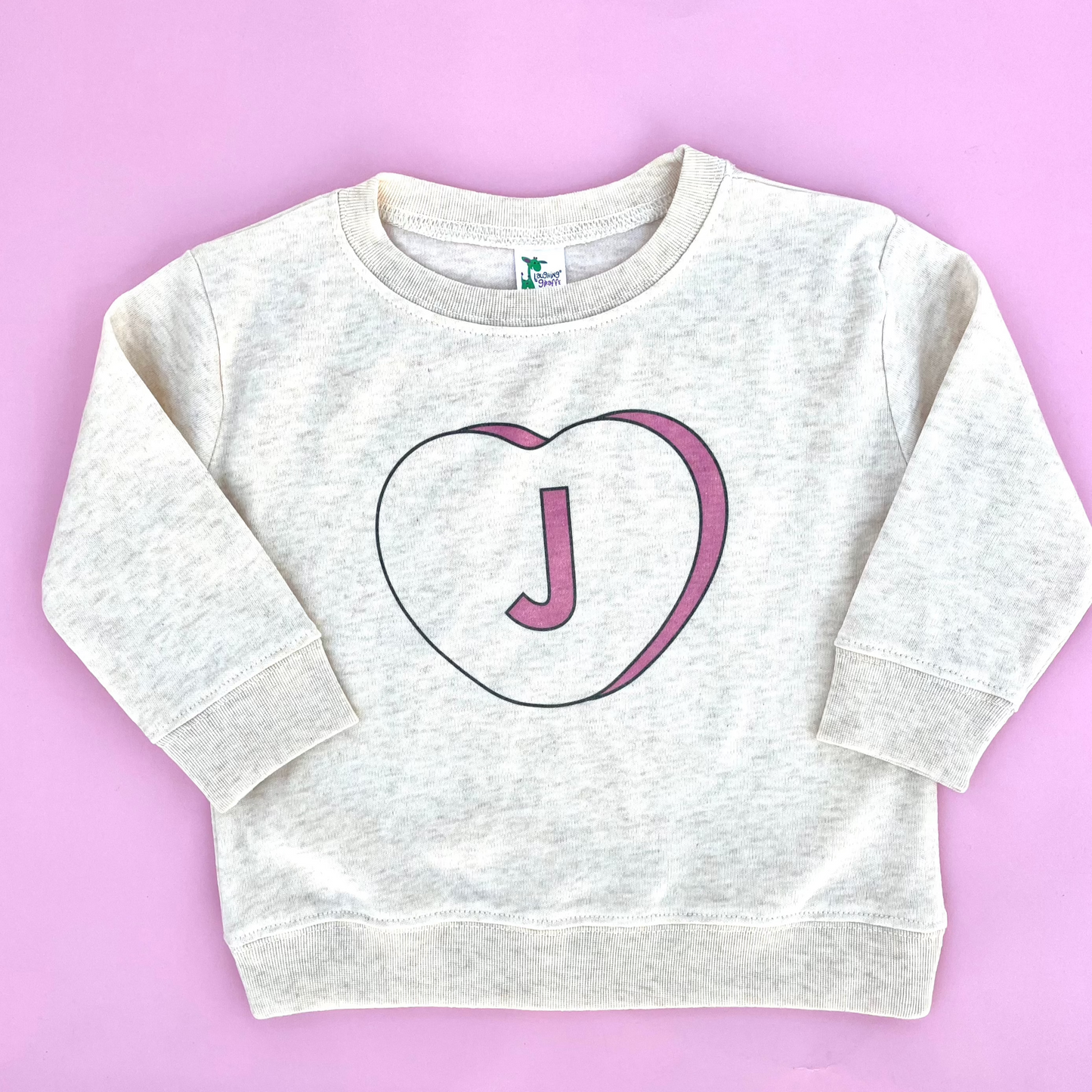 Candy Heart Initial Pullover