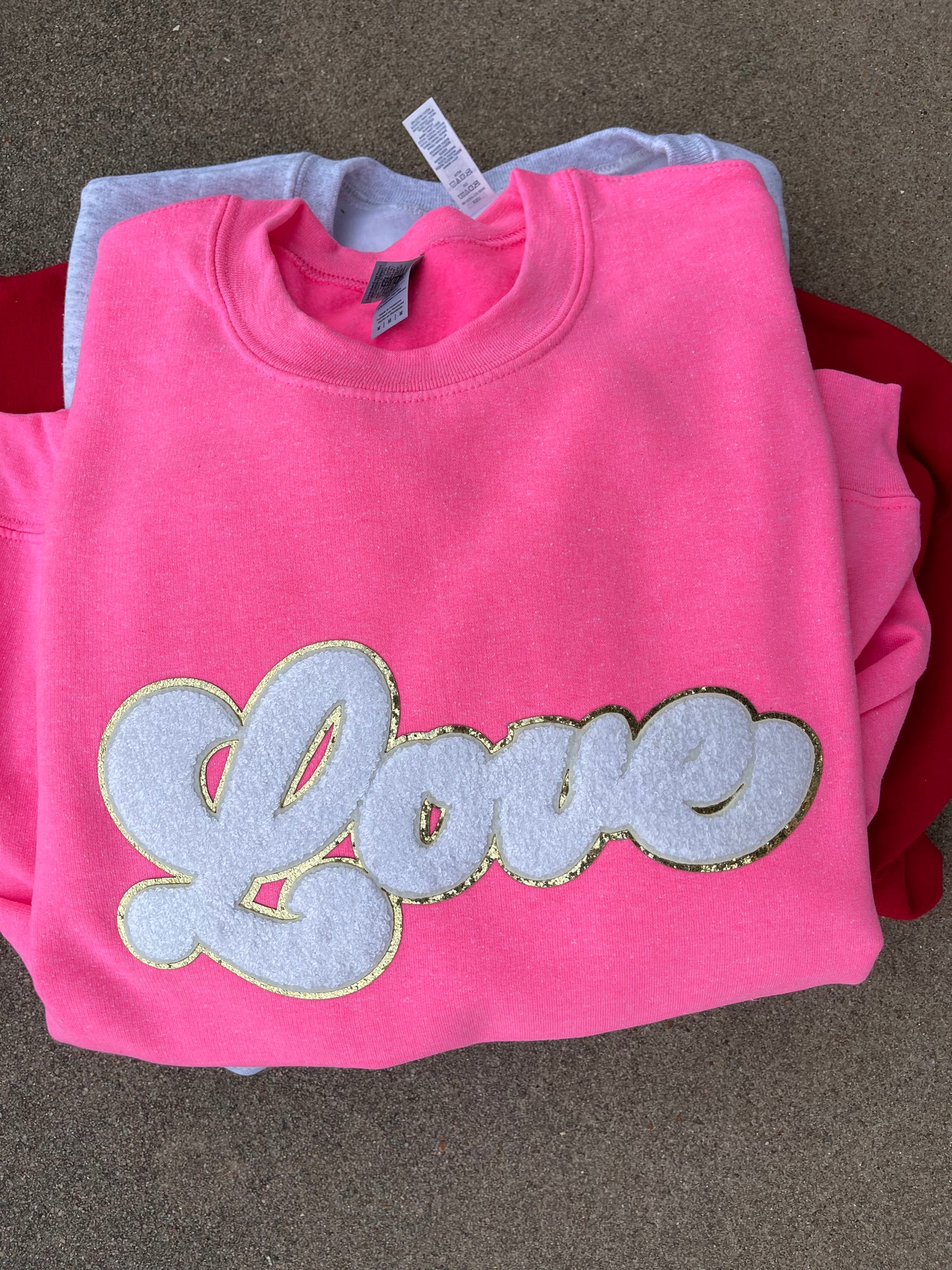 Love Chenille Patch Sweatshirt