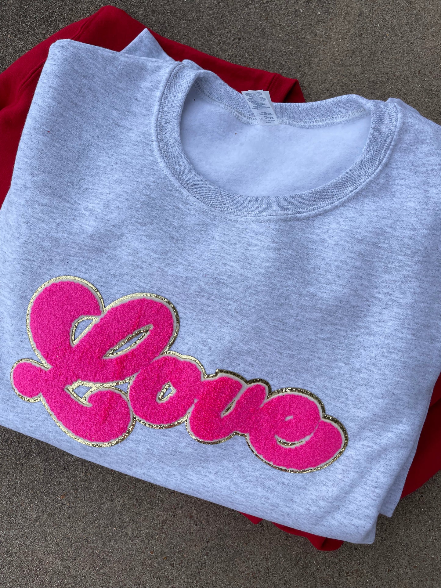 Love Chenille Patch Sweatshirt