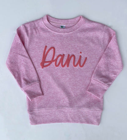 Heather Pink Puff Pullover