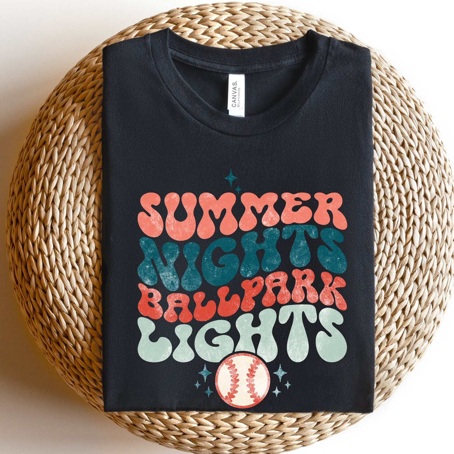 Summer nights and ballpark lights tee