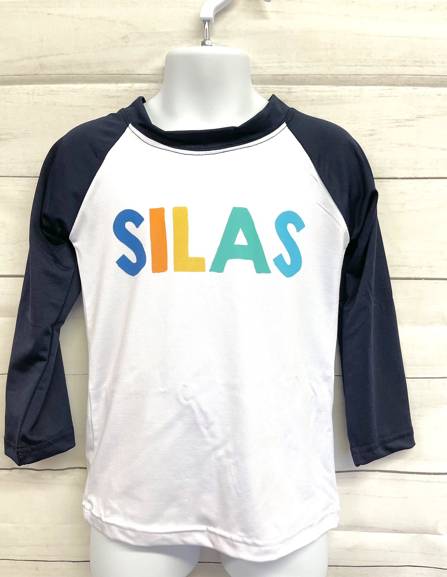 Boys Colorful Name Rash Guard