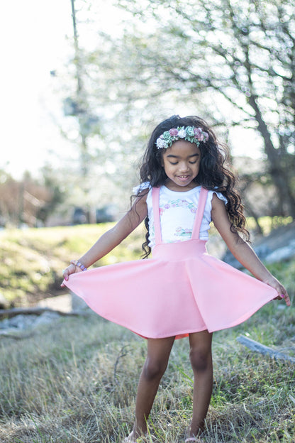 Girls Floral Monogram Top