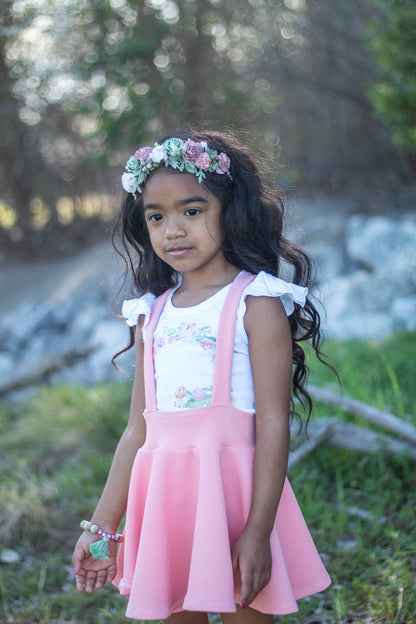Girls Floral Monogram Top