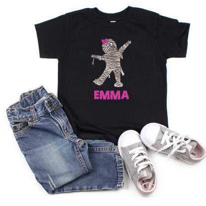 Girls Mummy Personalized Halloween Shirt