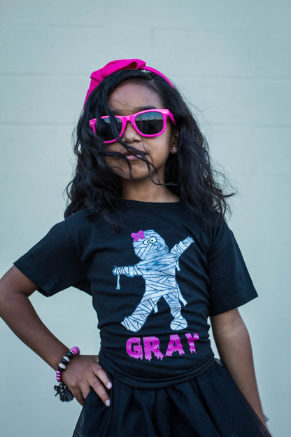 Girls Mummy Personalized Halloween Shirt