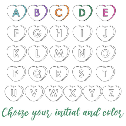 Candy Heart Initial Top