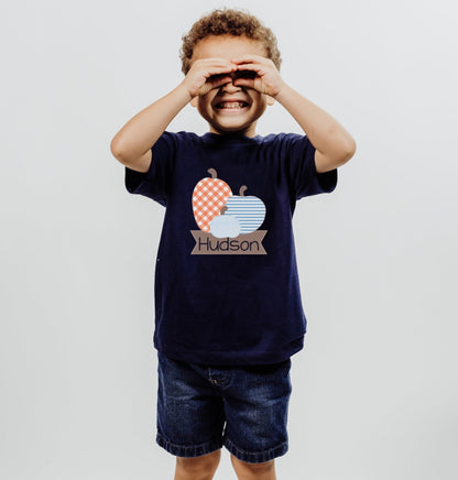 Boys Pumpkin Trio Personalized Tshirt